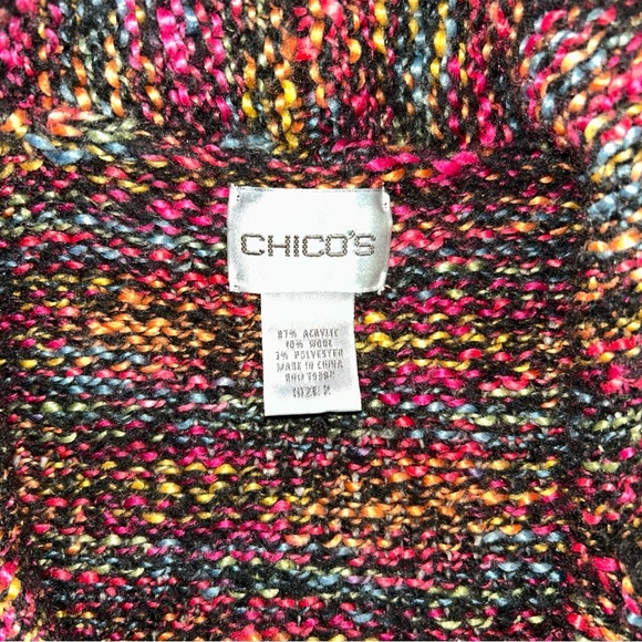 Chico's Multicolor Knit Teddy Jacket - Picture 4 of 4